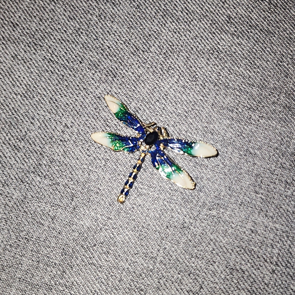 Colorful Dragonfly Brooch